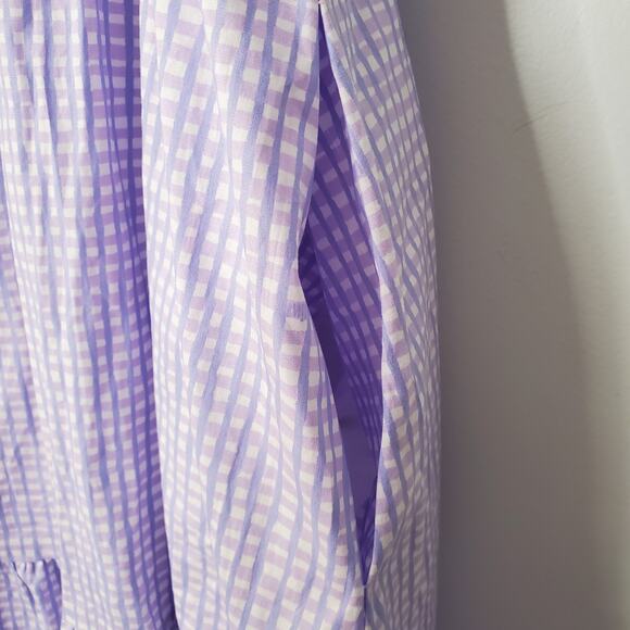 Lilly Pulitzer Olivet Stretch Midi Dress Light Lilac Gingham Style Size 16 NEW - Picture 7 of 14